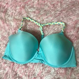 Victoria’s Secret blue Demi front clasp bra 36D